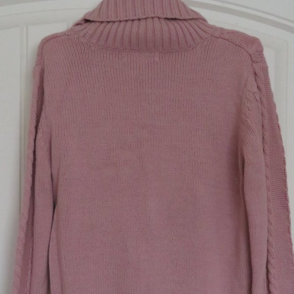 Tradition DUSTY ROSE Turtleneck Sweater Small (K161) - Picture 2 of 6